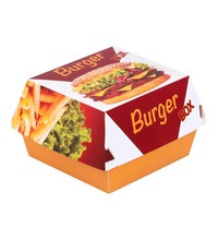 Karton Hamburger Kutusu Orta Boy 12x12x7 Cm 100 Adet