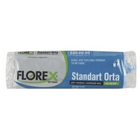 Florex Çöp Poşeti 55 x 60 Cm Siyah Standart Orta 80 Gr