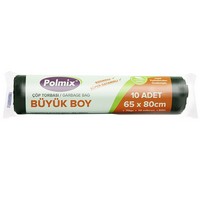 Polmix Çöp Poşet 65 X 80 Cm Siyah Büyük Boy 70 Gr