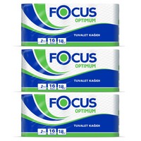 Focus Tuvalet Kağıdı Çift Katlı Ev Tipi 48 Rulo (16 x 3 Paket)