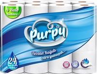 Purpy Tuvalet Kağıdı Çift Katlı Ev Tipi 72 Rulo (24 x 3 Paket)