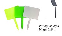 Saplamalı Açılı Küçük Boy 12 x 9 Beyaz Plastik Etiket 10 Adet (SE-457)